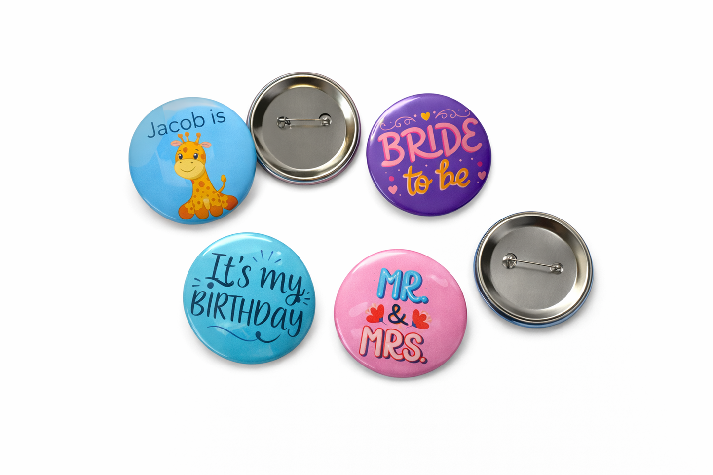 🪩 ✨ 58mm Personalised Badge – Custom Designs Available