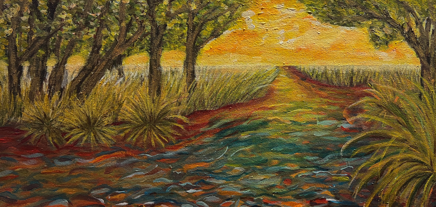 Back Pally Road, Acrylic on Canvas, 2 Piece Set 2025