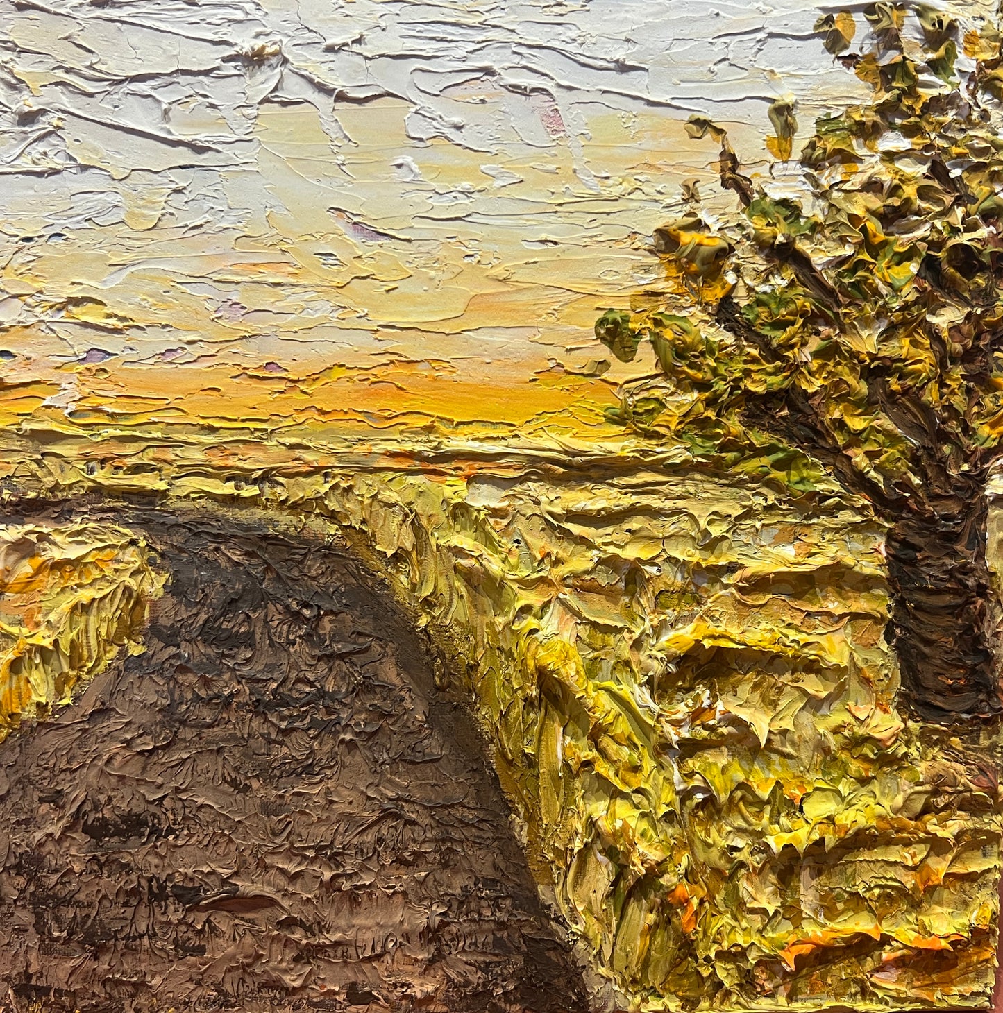 Around the Bend, Acrylic & Texture Paste on Canvas