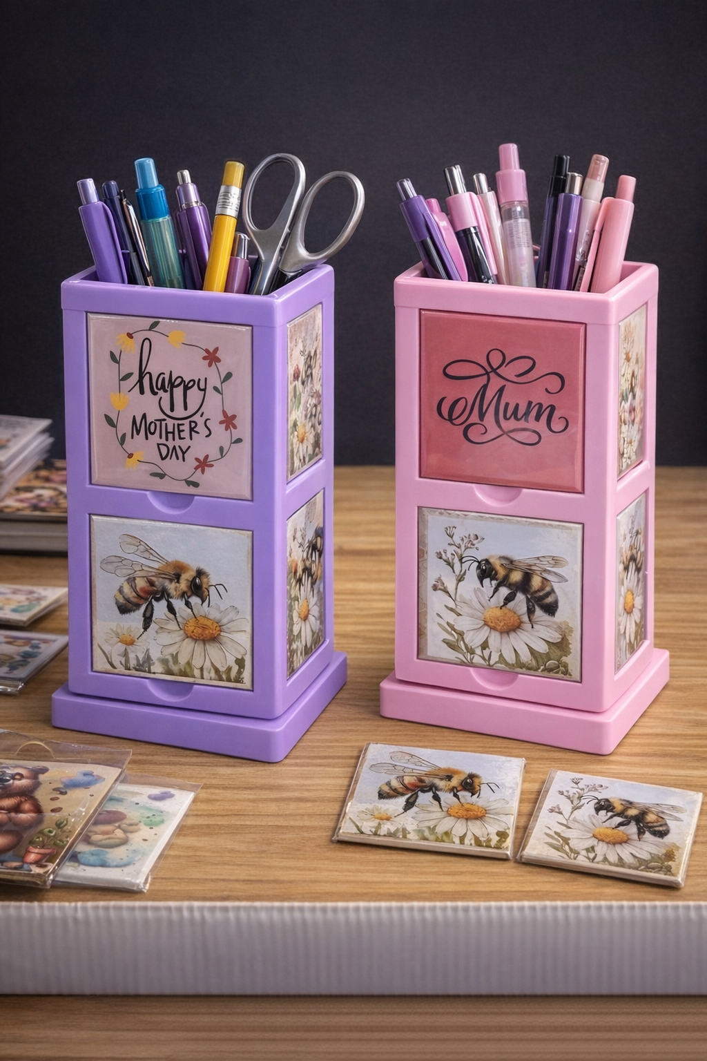 Pen Holders + 8 Magnets