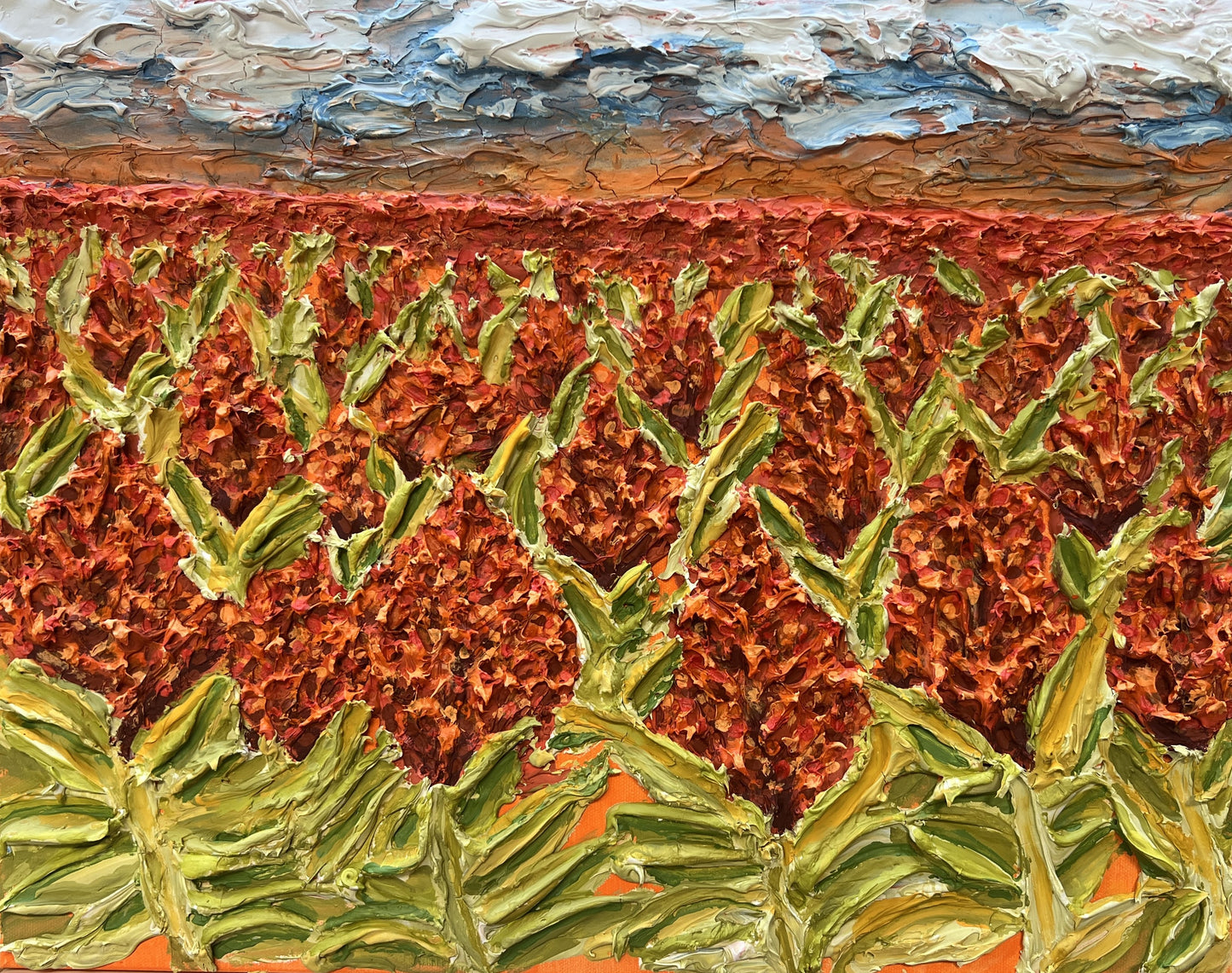 Change of Season, Acrylic & Texture paste on Canvas, 2025