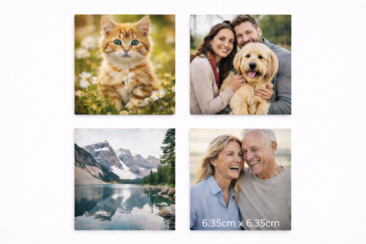 Button Magnet Square 6.35cm x 6.35cm - Packs starting from