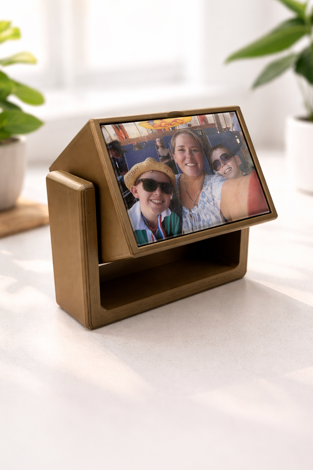 Rectangle Rotating Photo Magnet Desk Frame including 4 Magnets