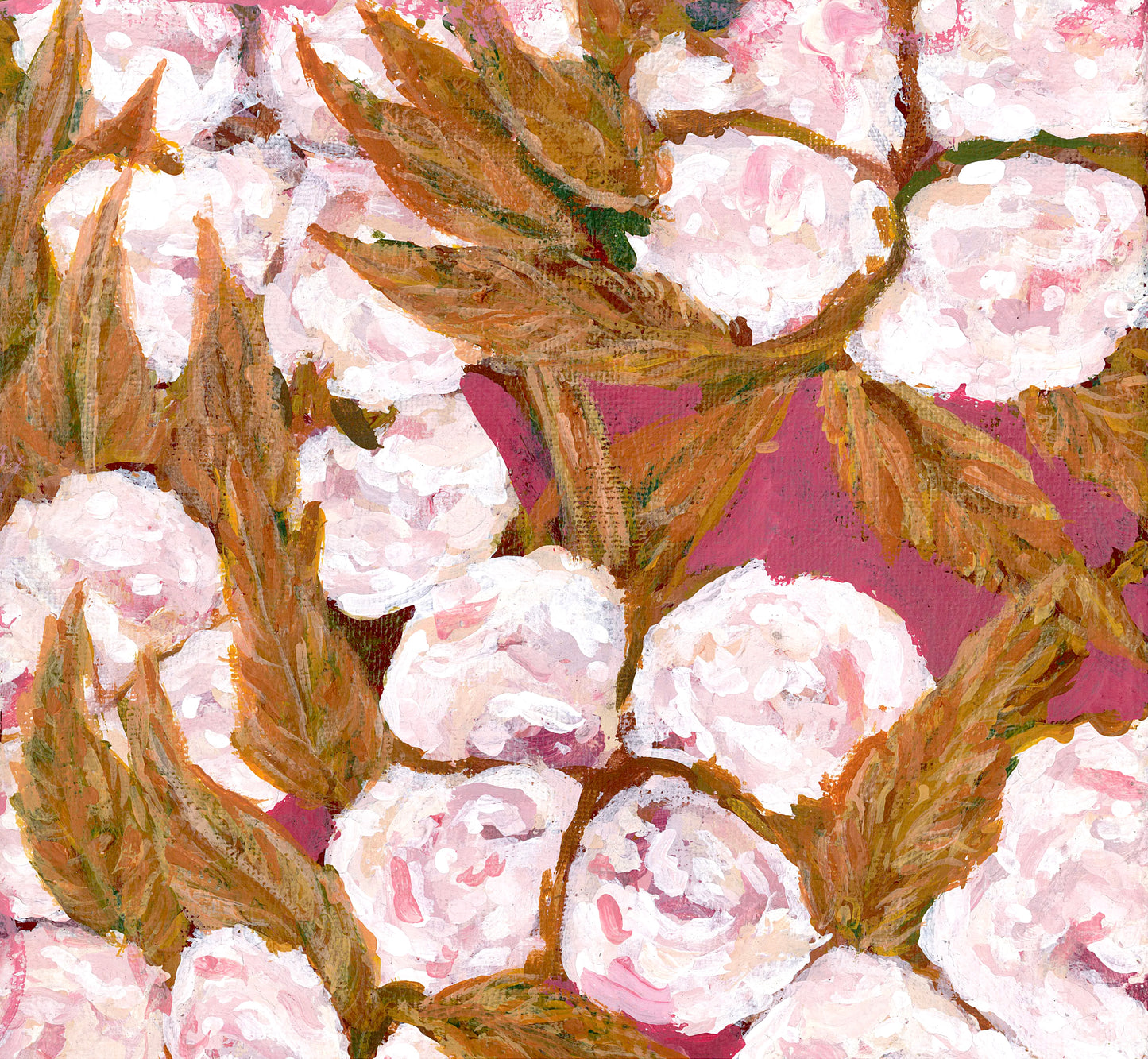 Cotton Currents, Acrylic on Canvas, 3 Piece Set - 2025