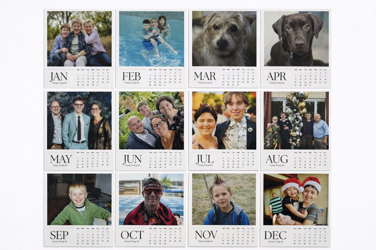 🗓️ Personalised Calendar Magnets – 2026 Edition - Full 12 Months for