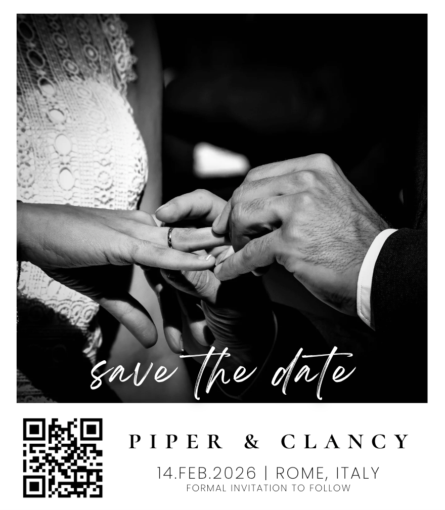 Design 3 | Customisable Save The Date (with QR Code)