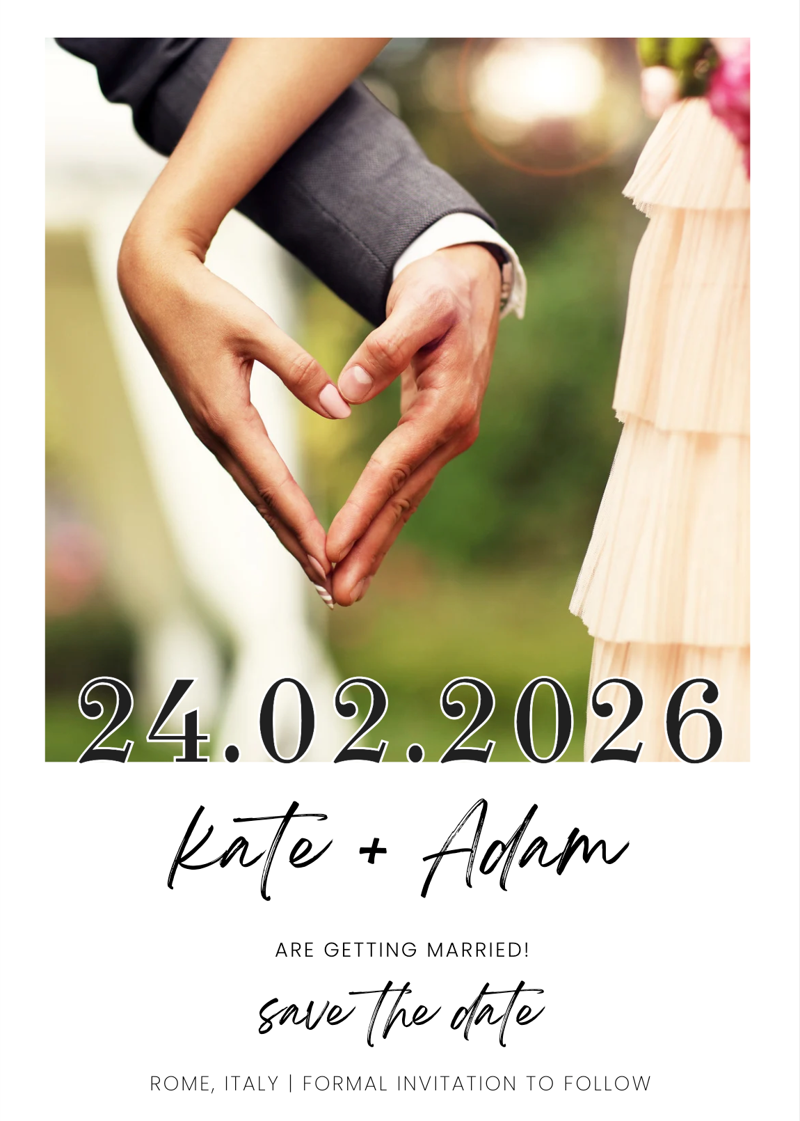 Design 10 | Customisable Save The Date Magnet