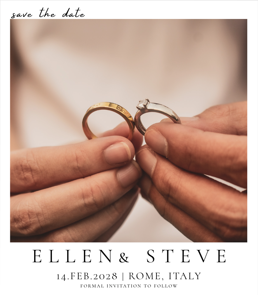 Design 3 | Customisable Save The Date Magnet