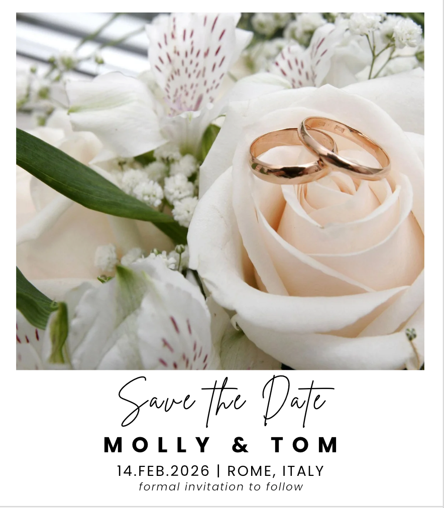 Design 7 | Customisable Save The Date Magnet