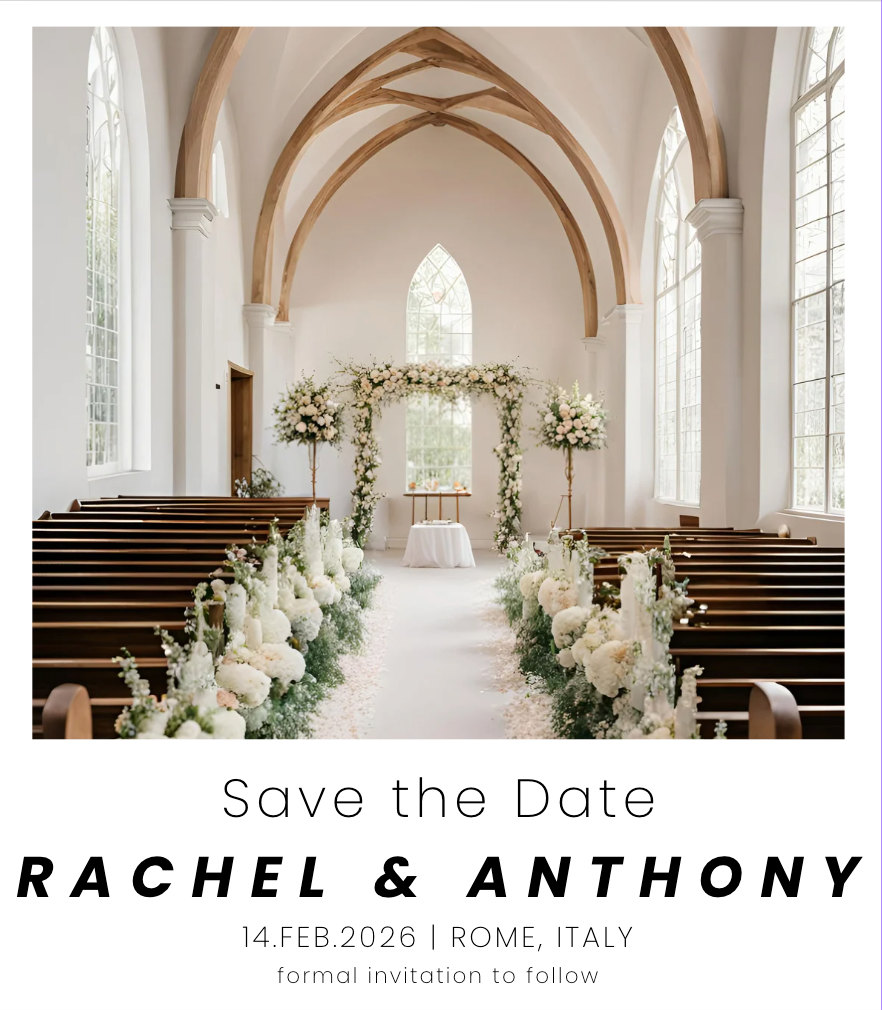 Design 8 | Customisable Save The Date Magnet