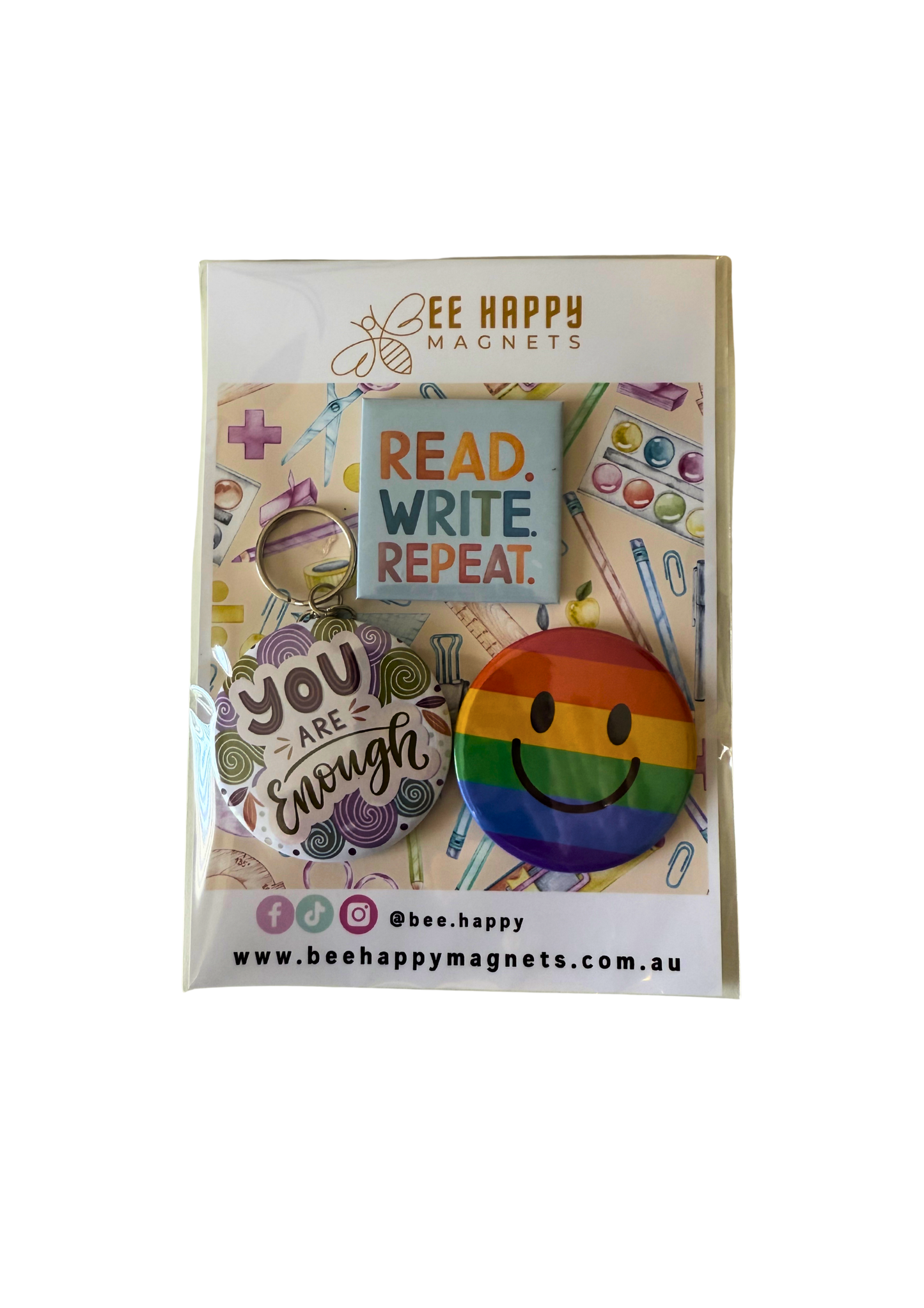 Teachers Gift Packs - Keychain + 2 Magnets