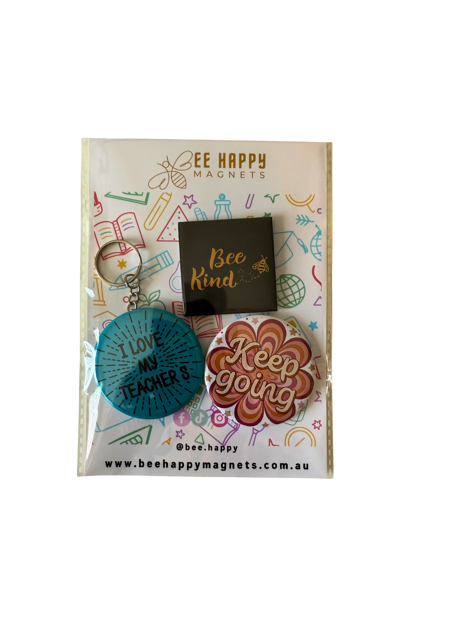 Teachers Gift Packs - Keychain + 2 Magnets