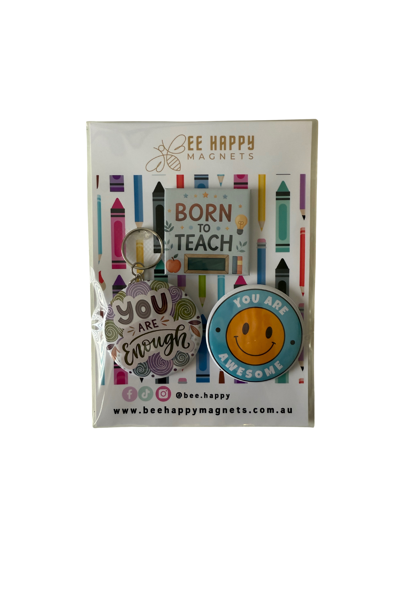 Teachers Gift Packs - Keychain + 2 Magnets