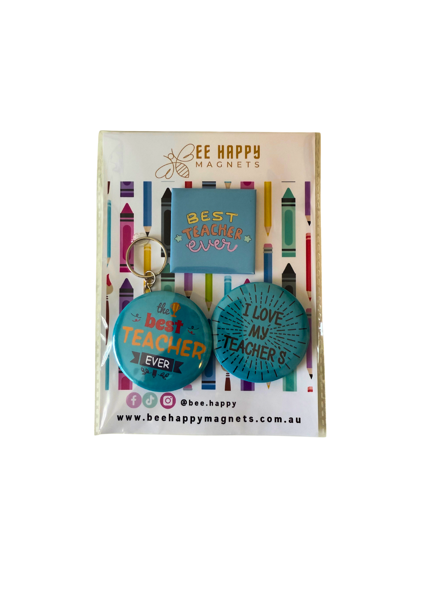 Teachers Gift Packs - Keychain + 2 Magnets