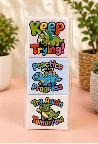 Dinosaur Affirmation Series – Kids Magnets (Set of 3)